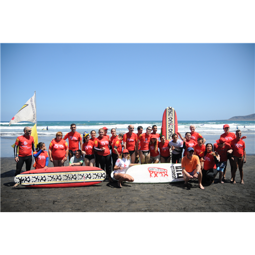 Surf for people with disabilities on International Surf Day in Las Palmas de Gran Canaria