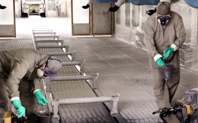 Cleaning industrial premises